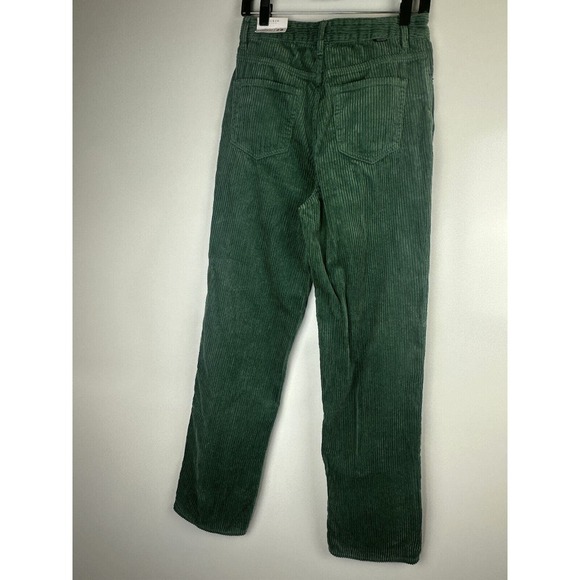 NWT PacSun Green Corduroy Embroidered Boyfriend Jean Doodle Baggy Womens Size 28 - Picture 11 of 16
